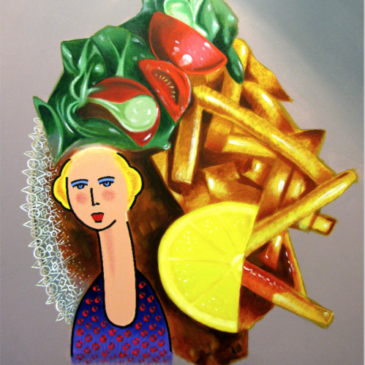 HEINZ ZOLPER – Dame mit Schnitzel  (Lady with snitzel)