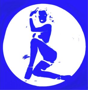 JOHN MOORE Blue girl in a circle