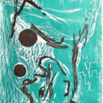 Georg Baselitz, Orangenesser, linol cut. Global Galleries