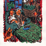 JÖRG IMMENDORF, 3. October 90 - German Reunification, silkscreen. Global Galleries
