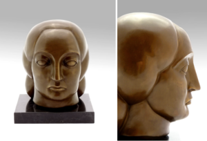 Lachaise, female head, bronze
