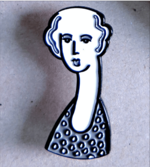 Heinz Zolper, Lady as Symbol, Multiple - handmade jewellery pin. ArtForum Edition