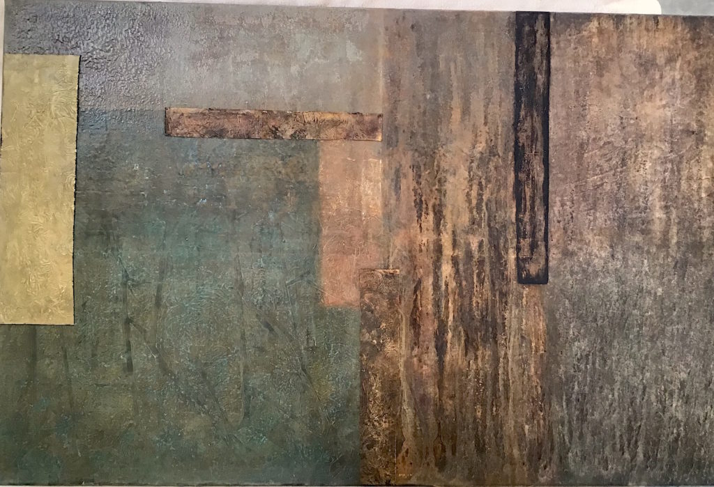 Anne Ruffert, Abstract painting 1-19, mixed media